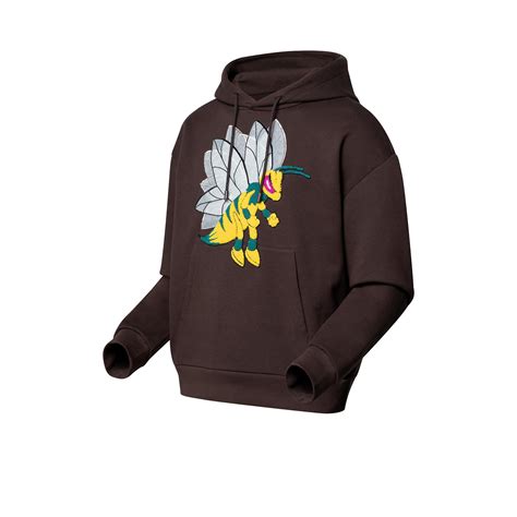 lv bee hoodie|Graphic Bee Patched Hoodie .